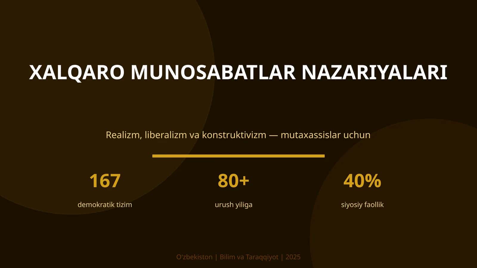 XALQARO MUNOSABATLAR NAZARIYALARI 1