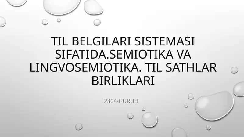 Til belgilari sistemasi 1