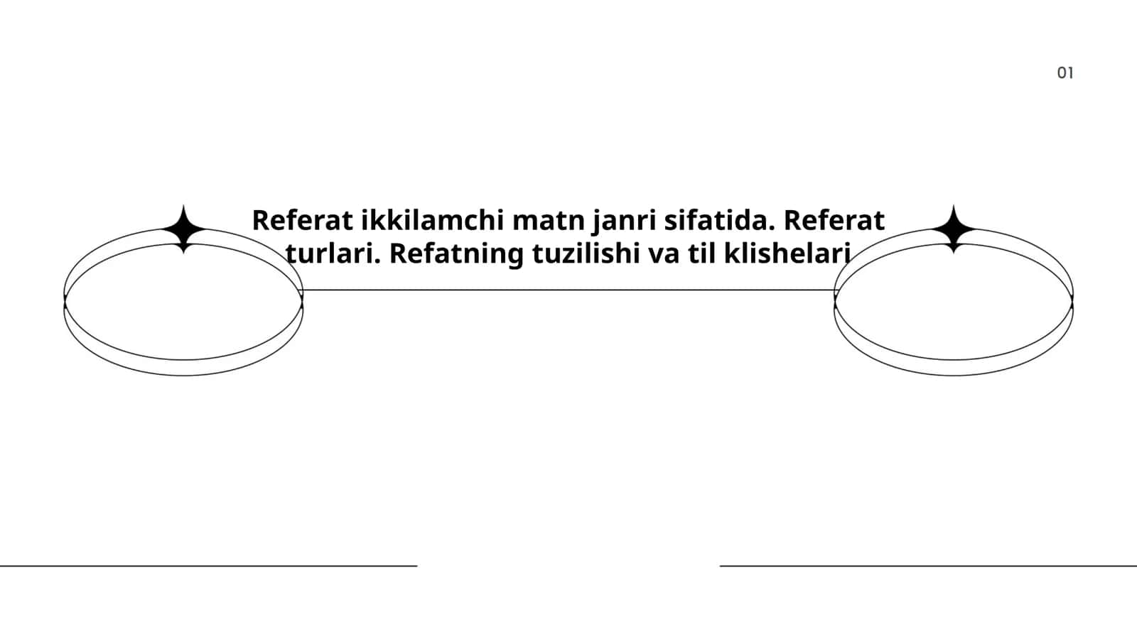 Referat ikkilamchi matn janri sifatida. Referat turlari. Refatning tuzilishi va til klishelari 1