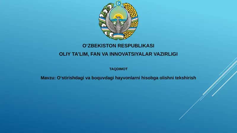 Chorvachilik va semirishdagi hayvonlarni hisobga olishning tеkshirish va audit qilishni muhokamа qilish 1
