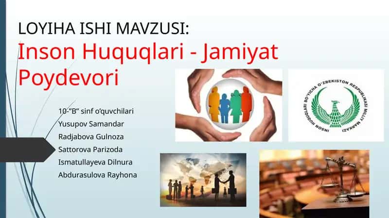 Inson Huquqlari-Jamiyat Poydevori 1