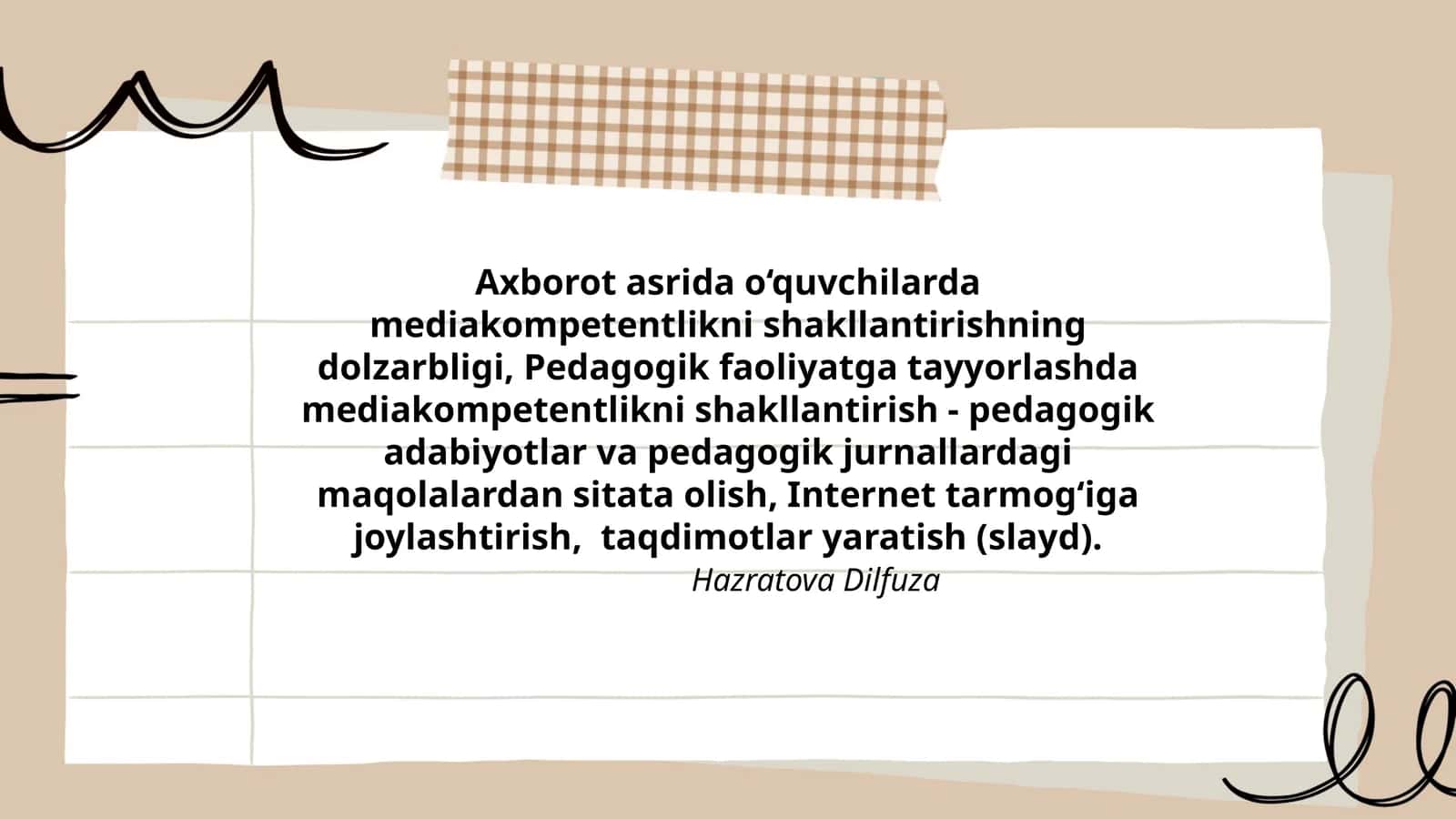 Mediakompetentlikni shakllantirish Pedagogik faoliyatga tayyorlashda 1