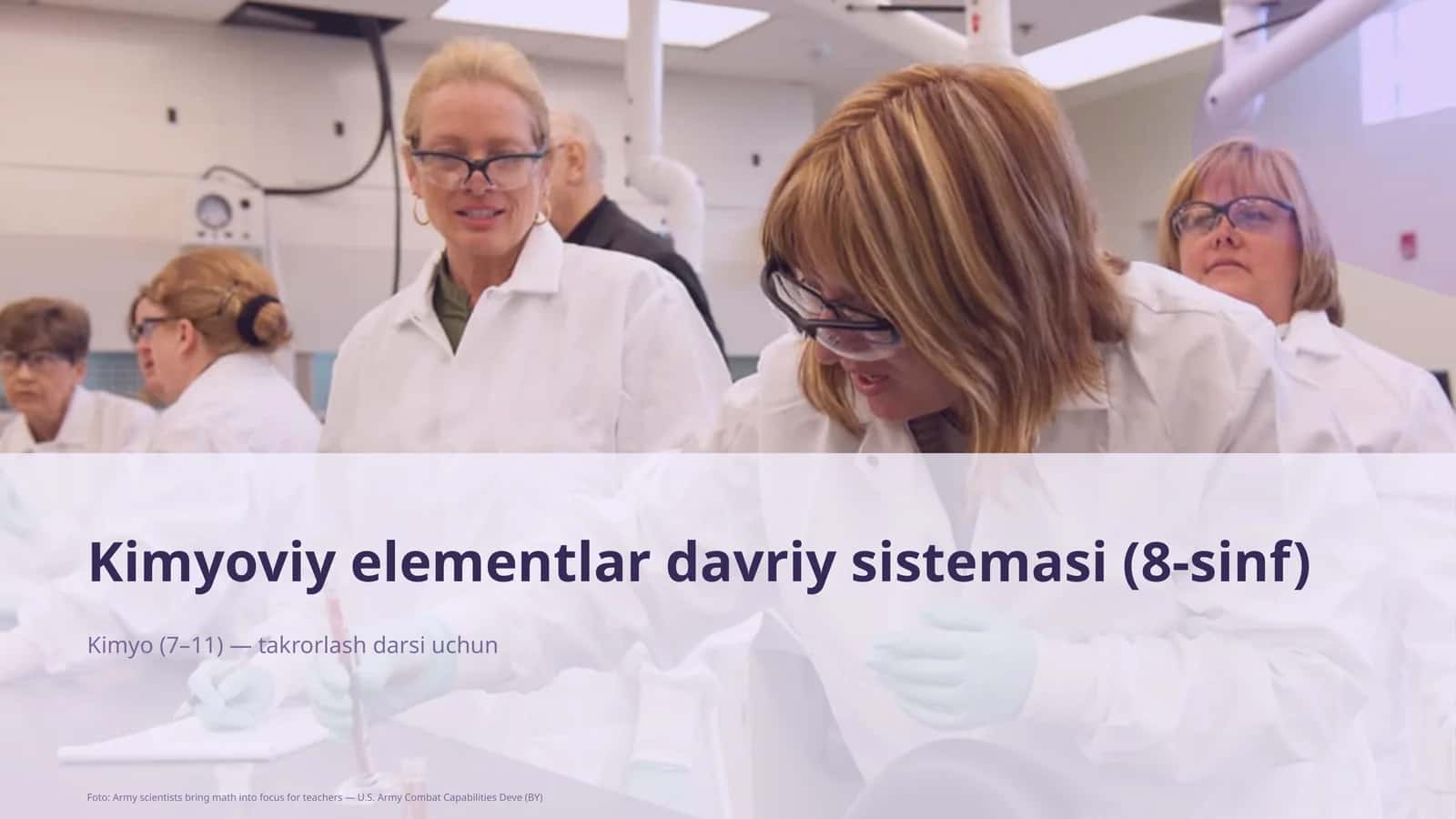 Kimyoviy elementlar davriy sistemasi (8-sinf) 1