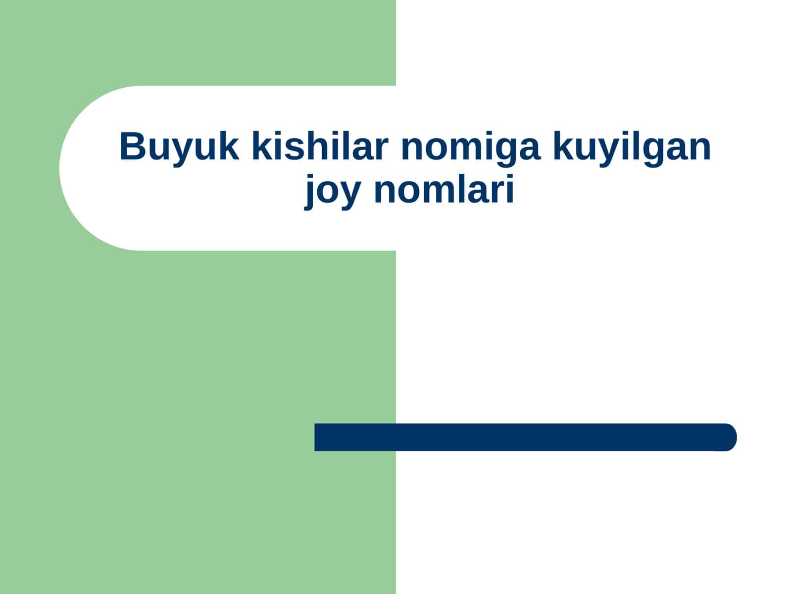 Buyuk kishilar nomiga qo'yilgan joy nomlari 1