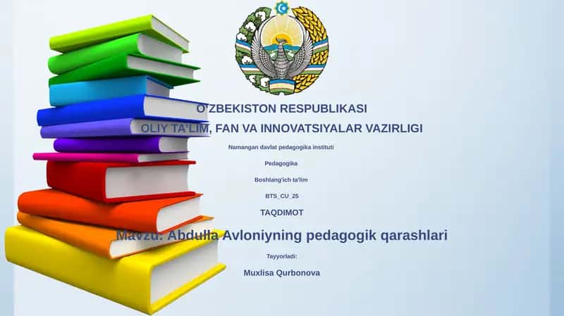 Abdulla Avloniyning pedagogik qarashlari 1