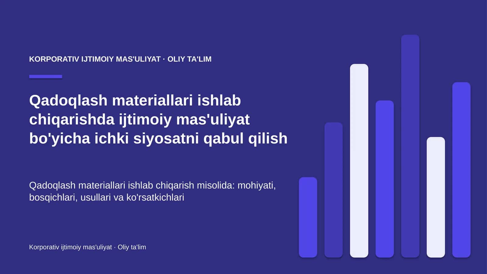 qadoqlash materiallari ishlab chiqarishda ijtimoiy mas'uliyat bo'yicha ichki siyosatni qabul qilish 7088 1