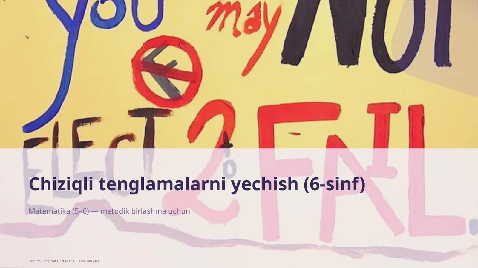 Chiziqli tenglamalarni yechish (6-sinf) 1