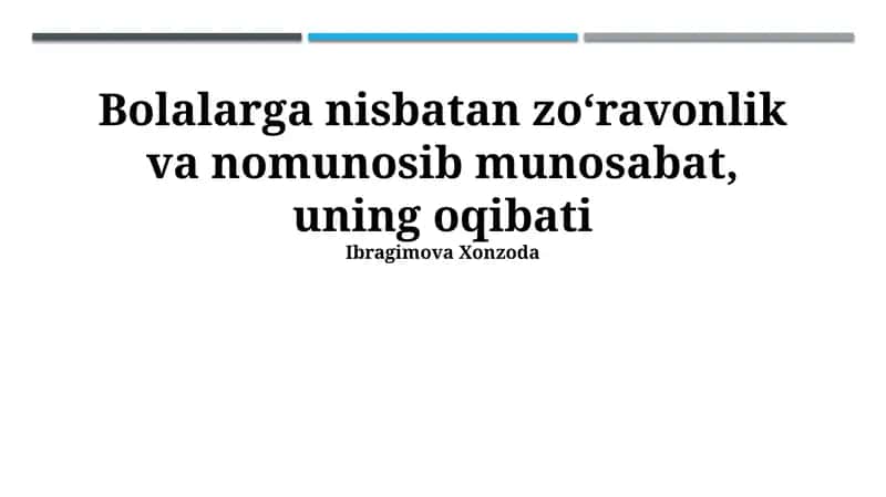 Bolalarga zo'ravonlik va shafqatsizlikdan yordam 1