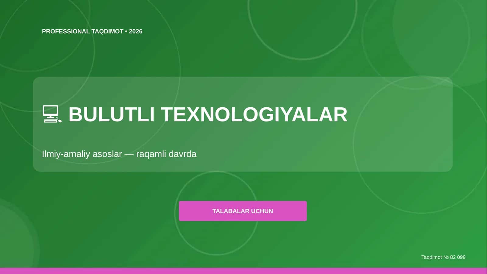 Bulutli texnologiyalar: ilmiy-amaliy asoslar (raqamli davrda) [talabalar uchun] 1