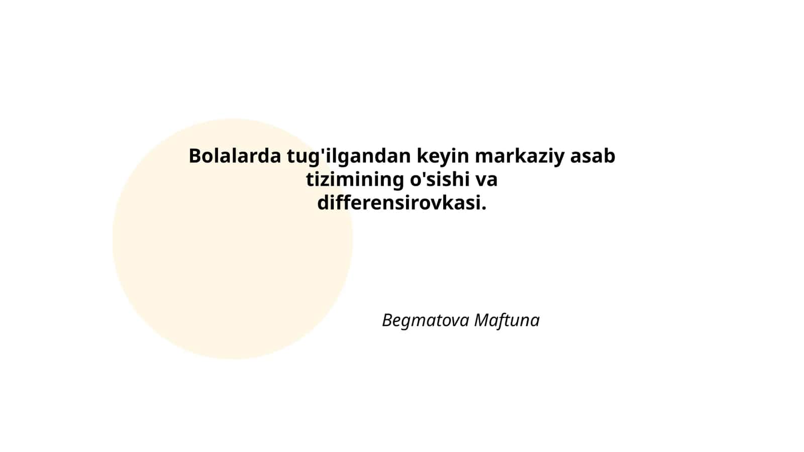 Markaziy asab tizimining biologik rivojlanishi 1