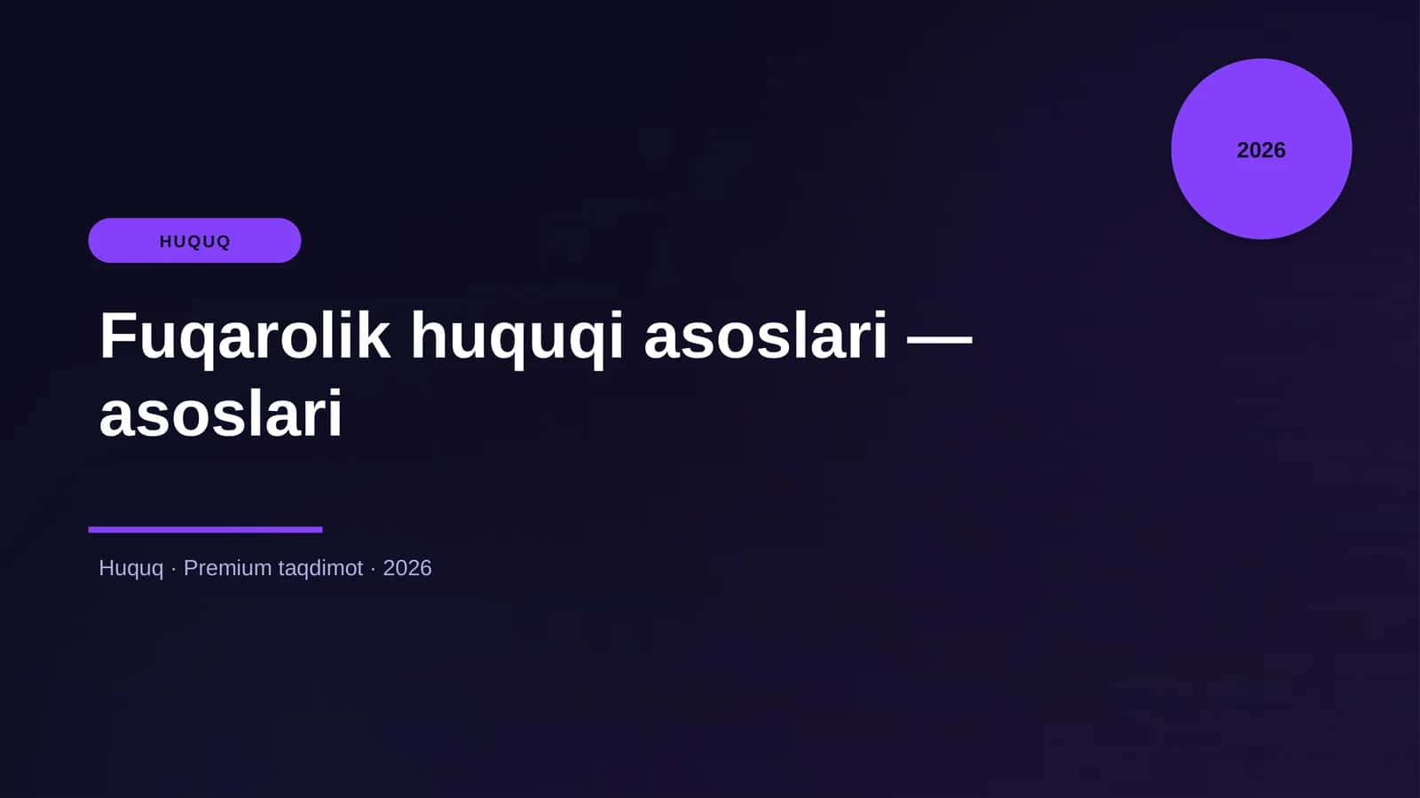 Fuqarolik huquqi asoslari — asoslari 1