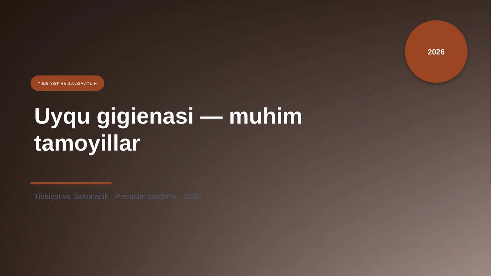 Uyqu gigienasi — muhim tamoyillar 1