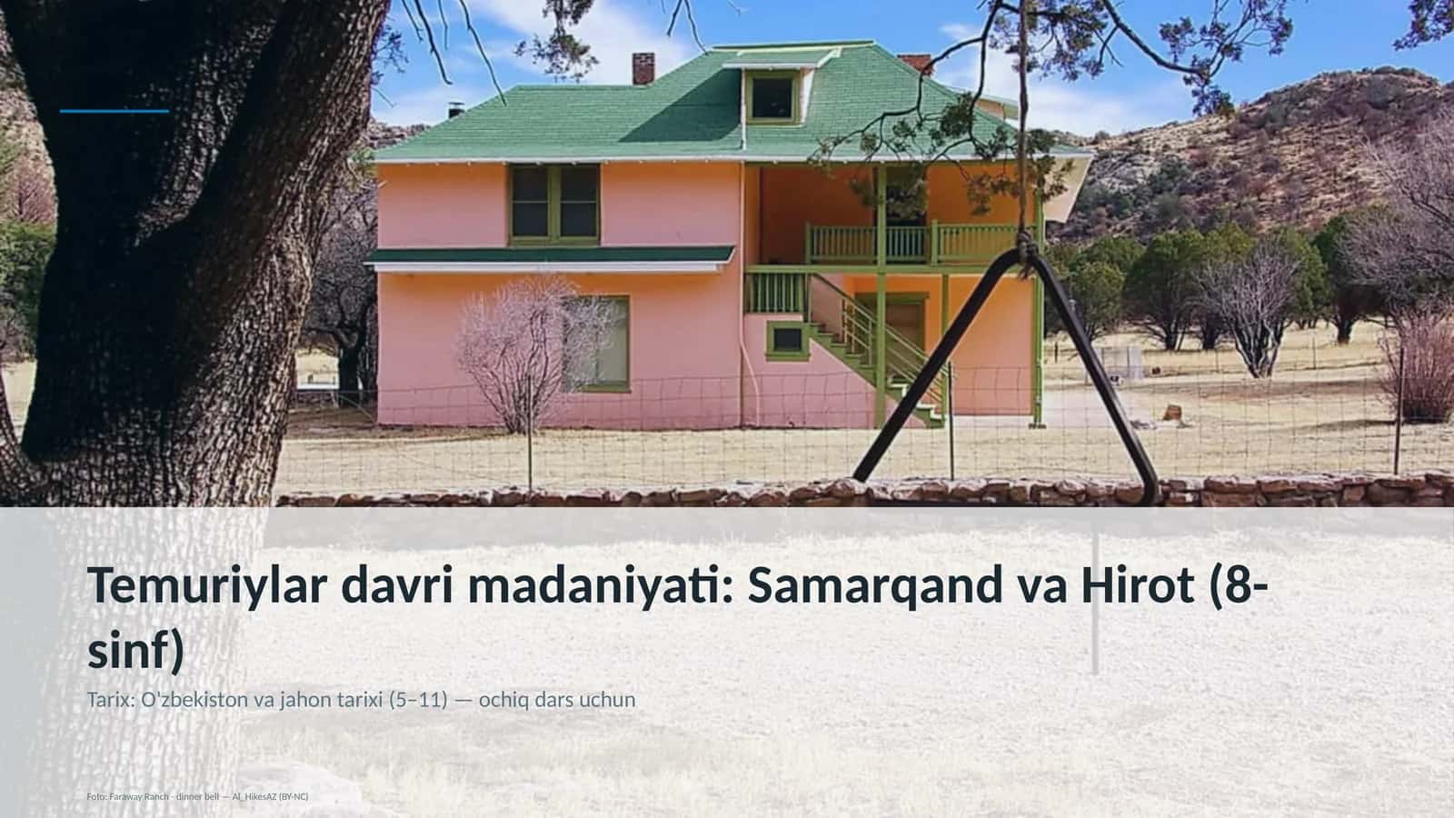 Temuriylar davri madaniyati: Samarqand va Hirot (8-sinf) 1