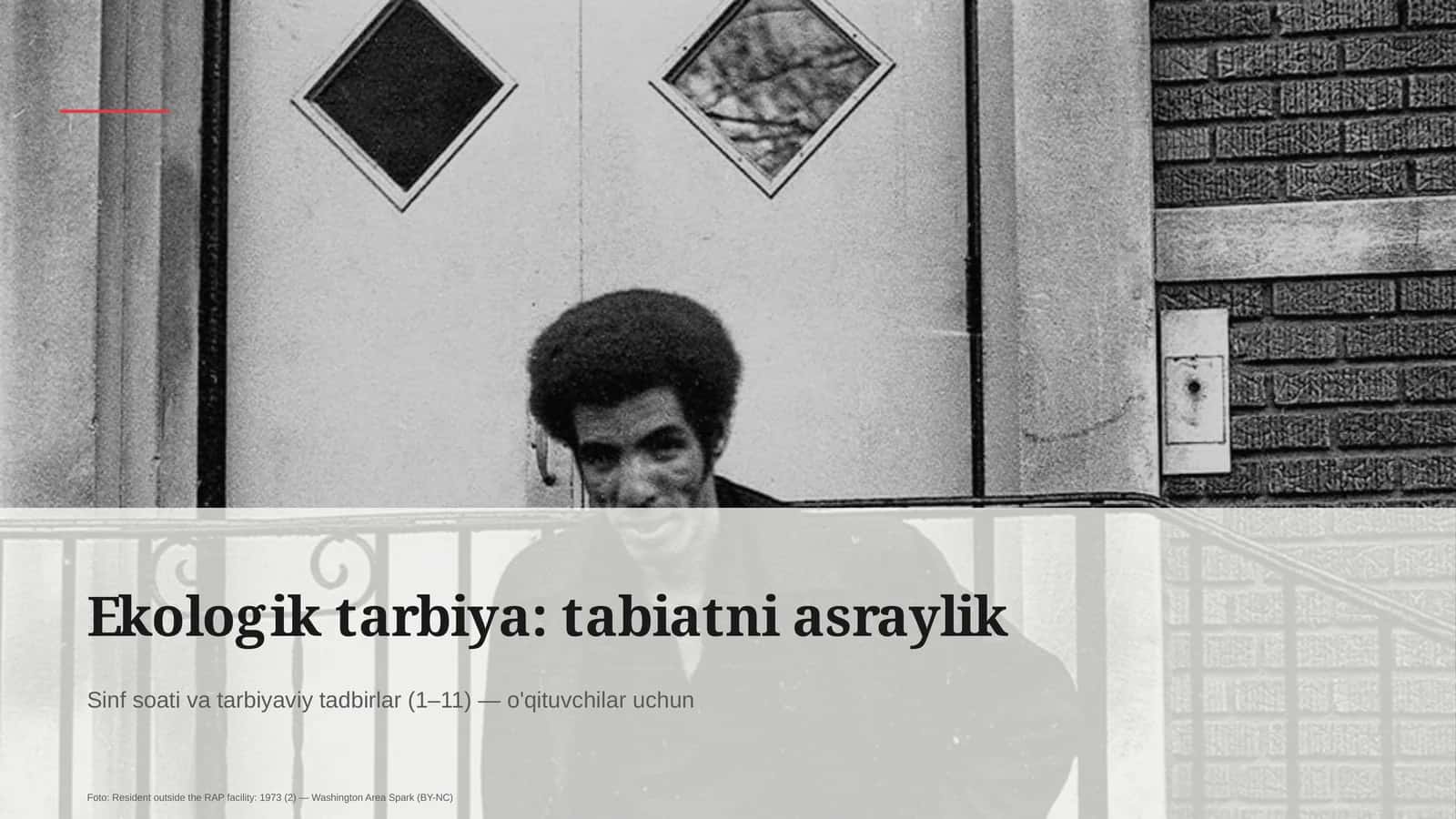Ekologik tarbiya: tabiatni asraylik 1