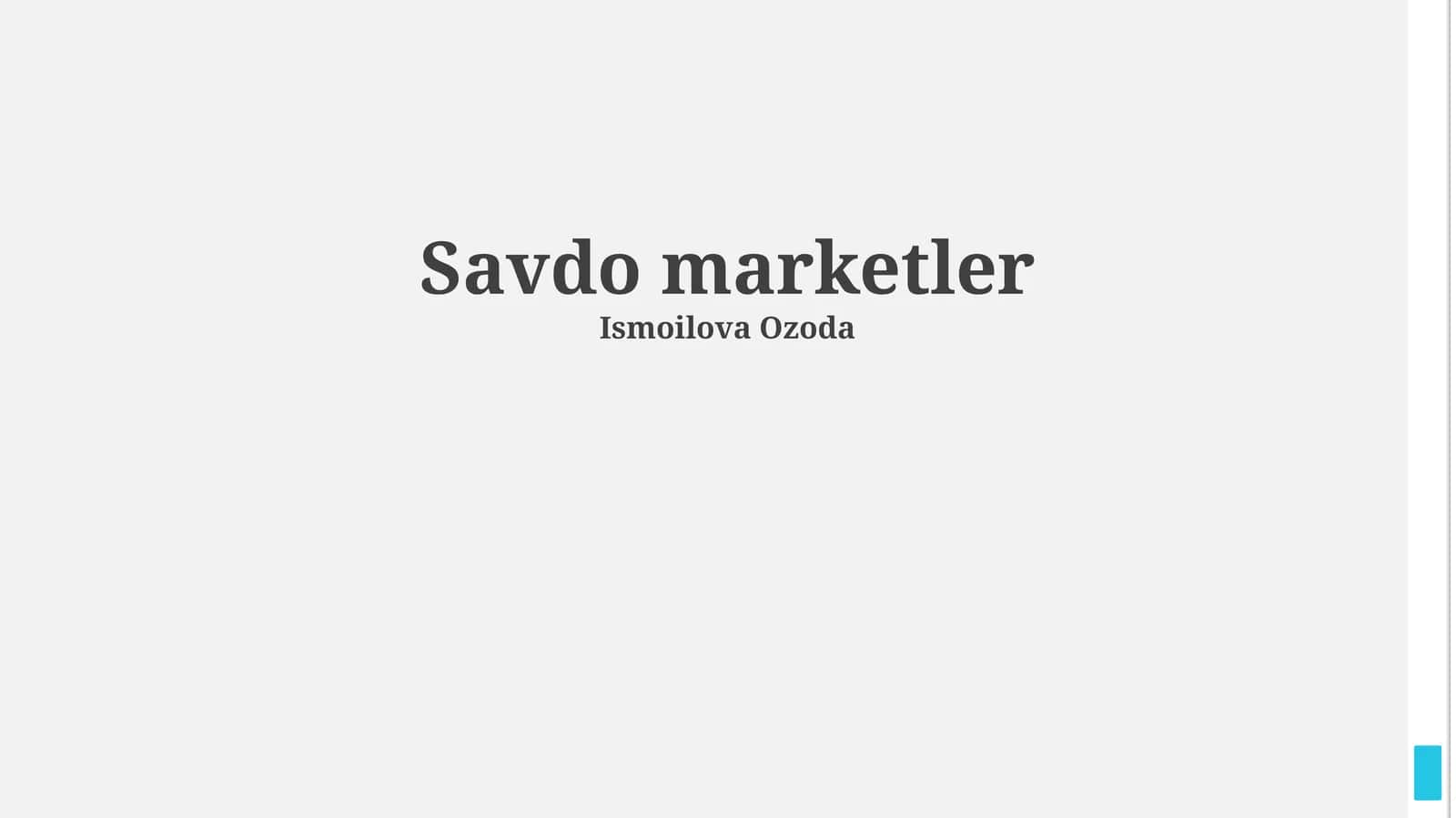 Savdo marketlar 1