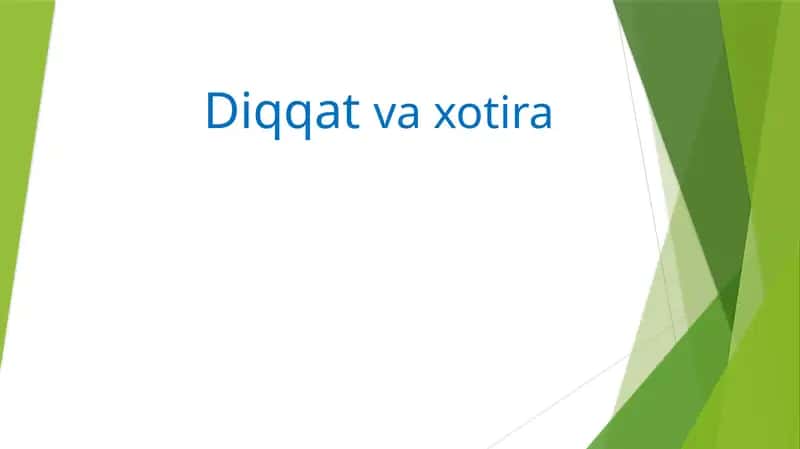 Psixik jarayonlar 1