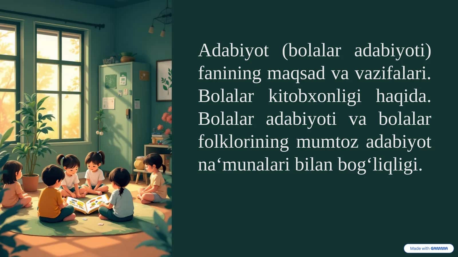 Bolalar adabiyoti fanidan maqsadlar va vazifalar 1
