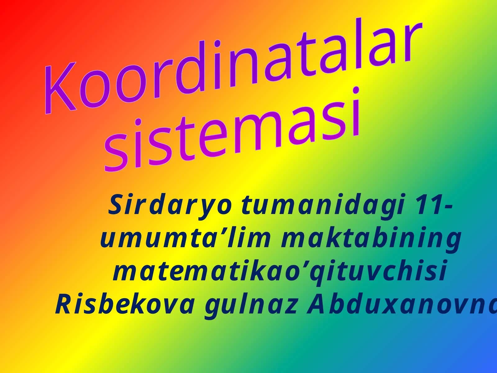 Koordinatalar 1