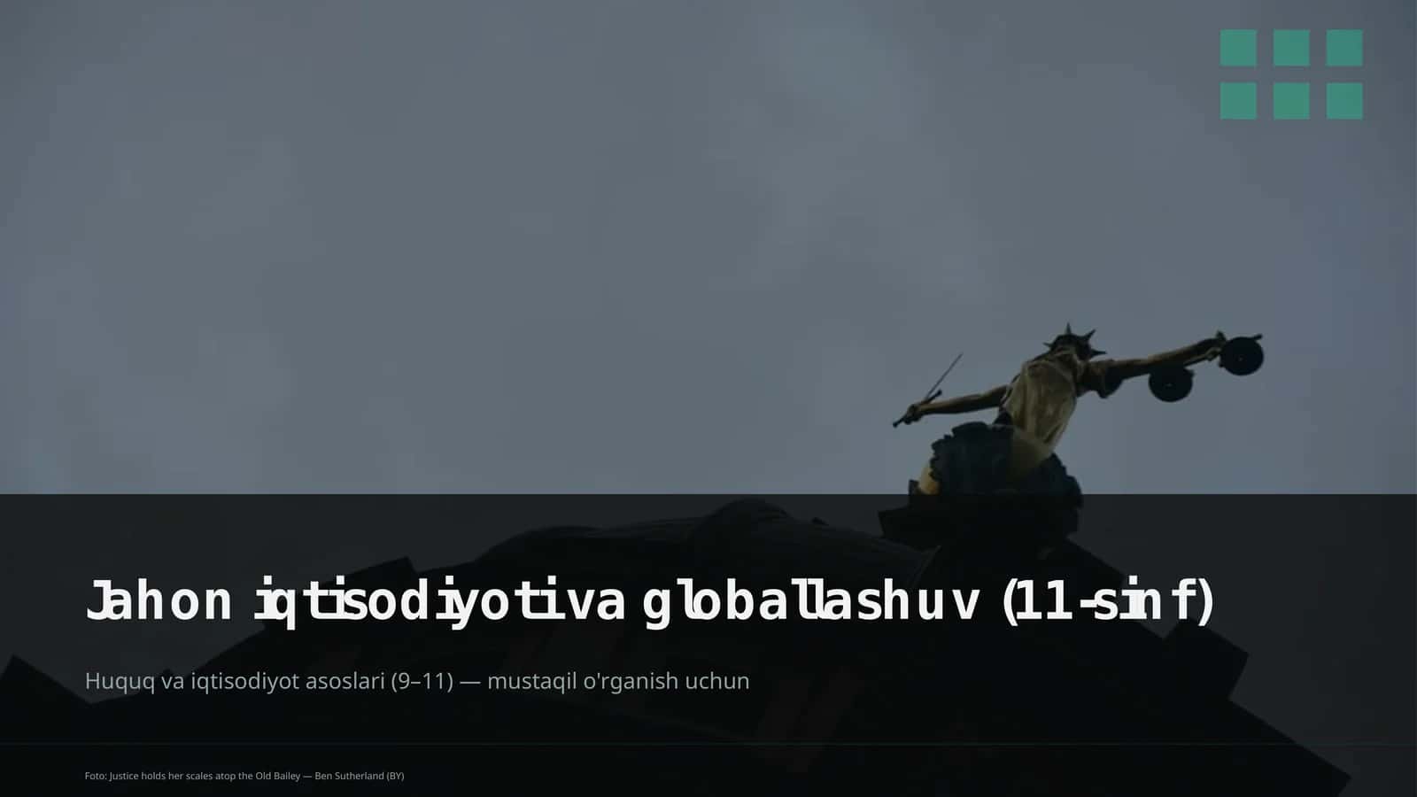 Jahon iqtisodiyoti va globallashuv (11-sinf) 1