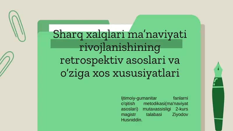 Ijtimoiy-gumanitar fanlarni o'qitish metodikasi 1