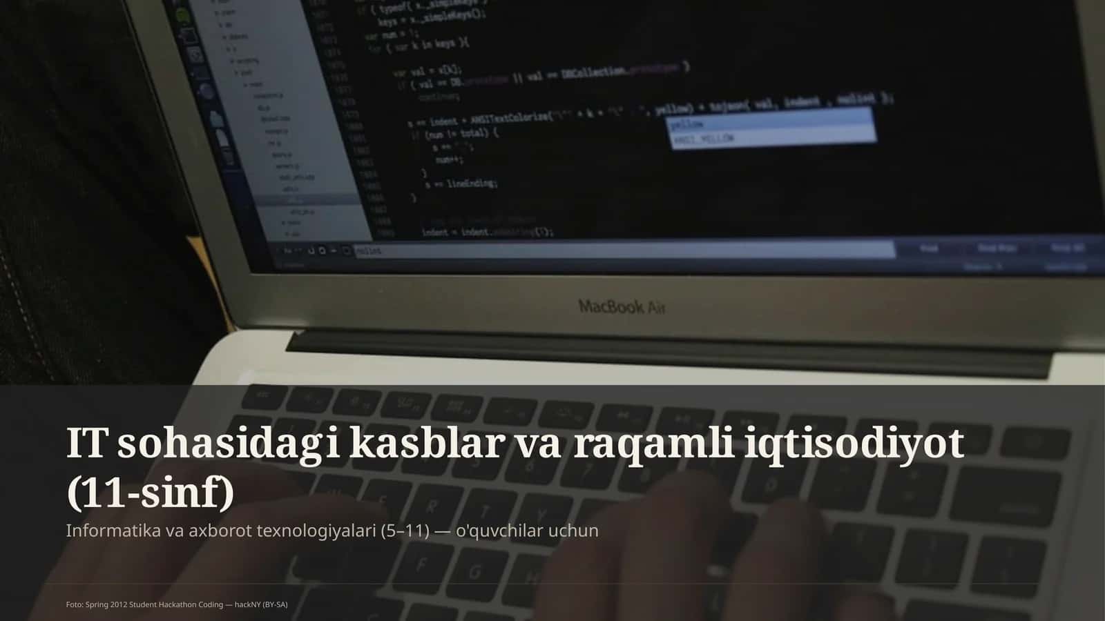 IT sohasidagi kasblar va raqamli iqtisodiyot (11-sinf) 1