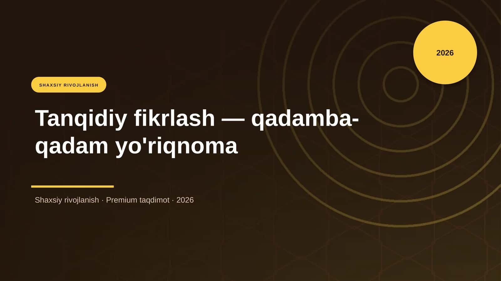 Tanqidiy fikrlash — qadamba-qadam yo'riqnoma 1