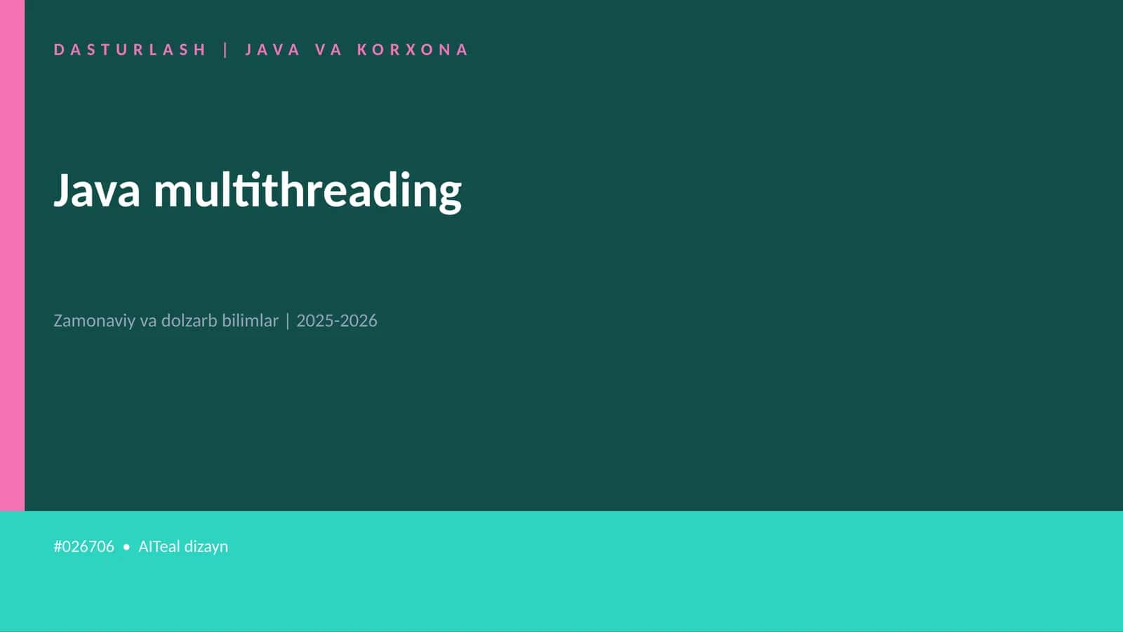 Java multithreading 1