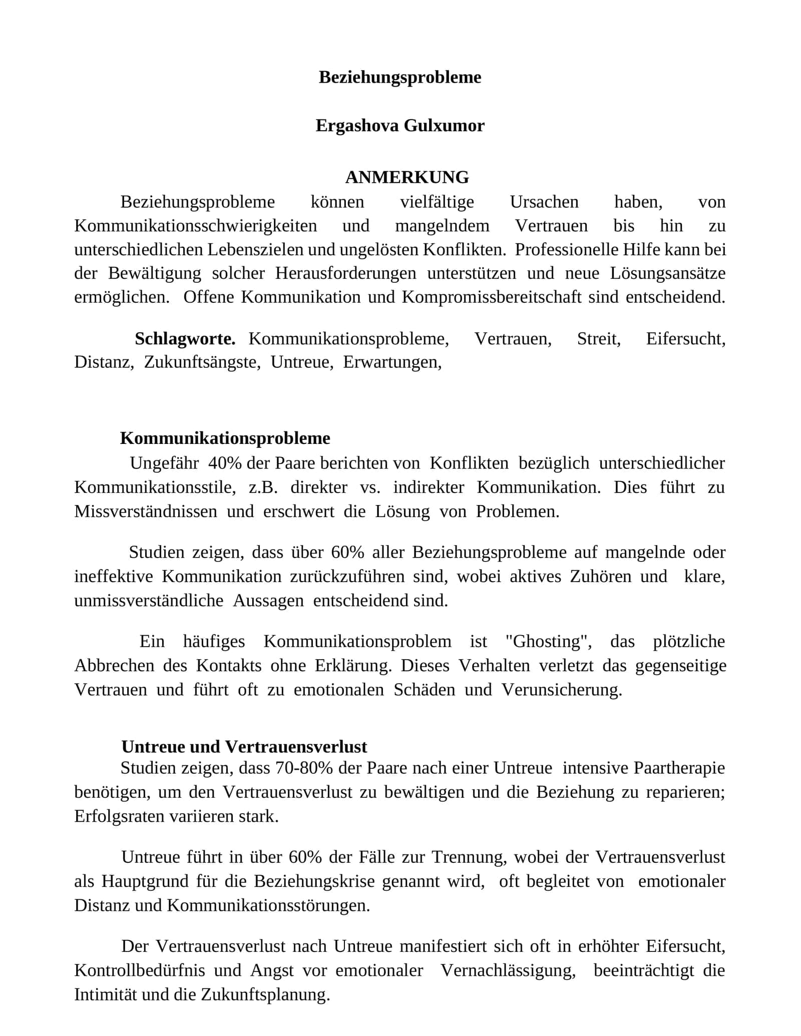 Beziehungsprobleme 1