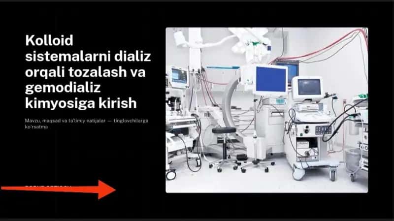 Kolloid eritmalarni dializ orqali tozalash 1