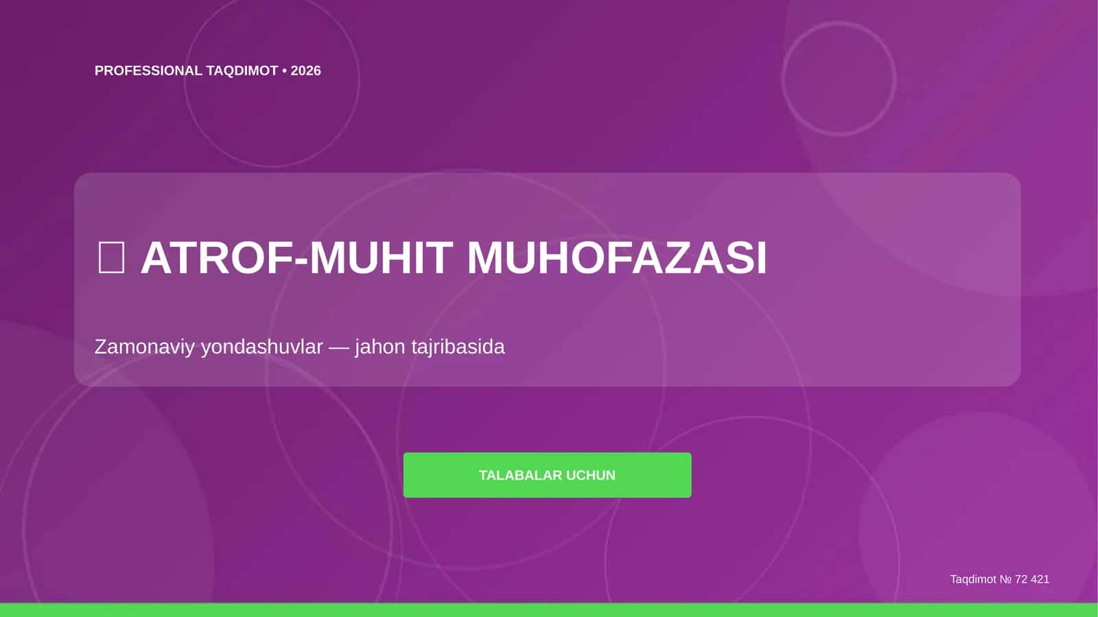 ATROF-MUHIT MUHOFAZASI 1
