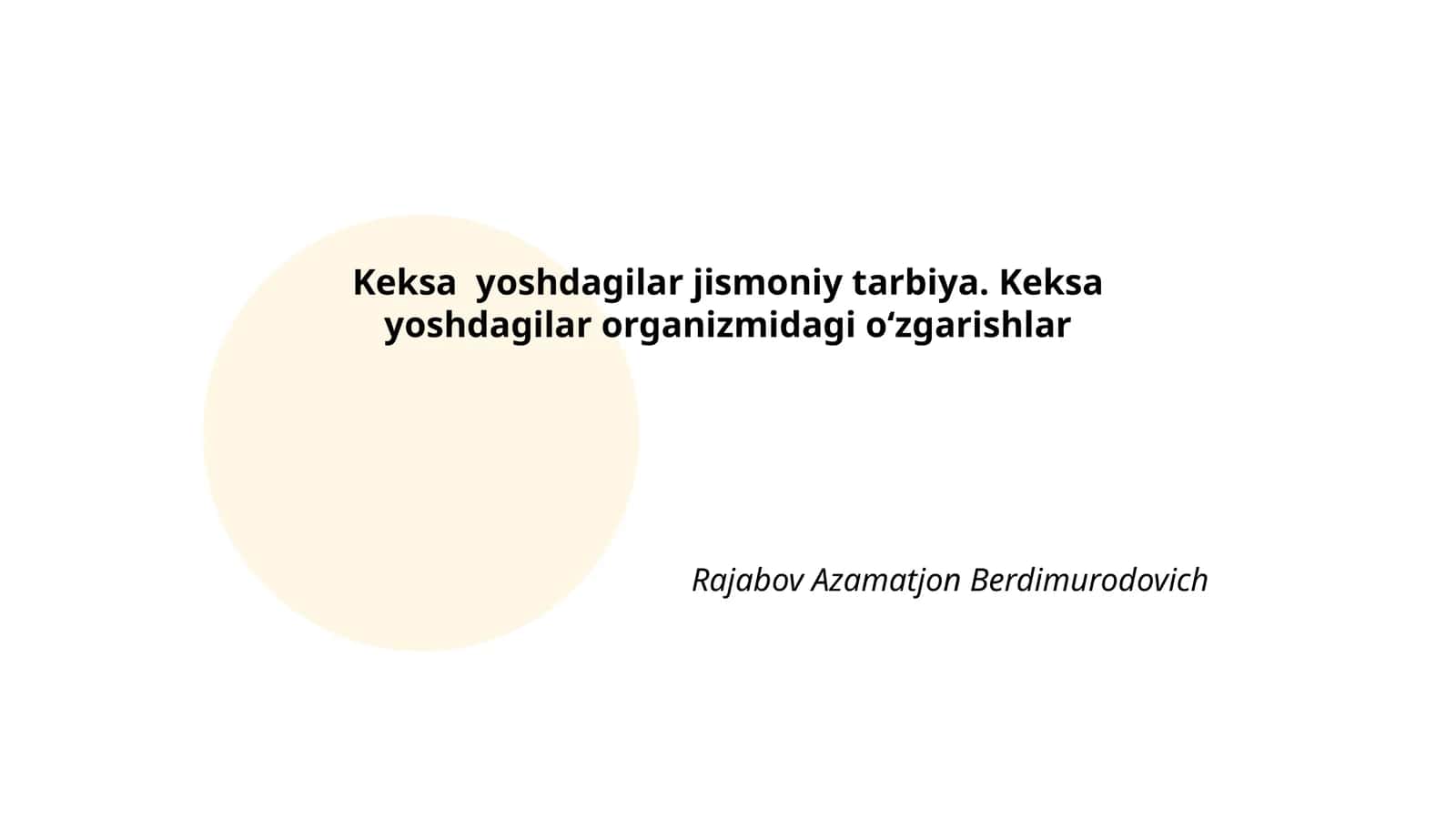 Keksa yoshdagilar jismoniy tarbiya 1