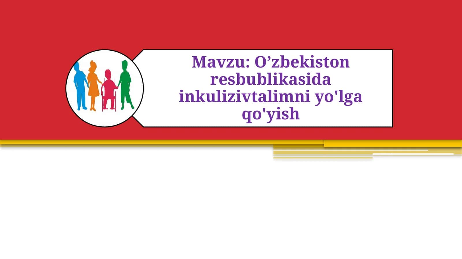 O’zbekiston resbublikasida inkulizivtalimni yo'lga qo'yish 1