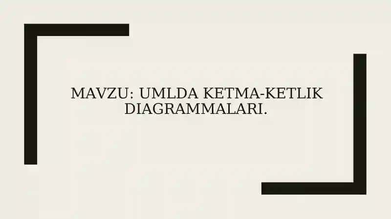 Umlda ketma-ketlik diagrammalari 1