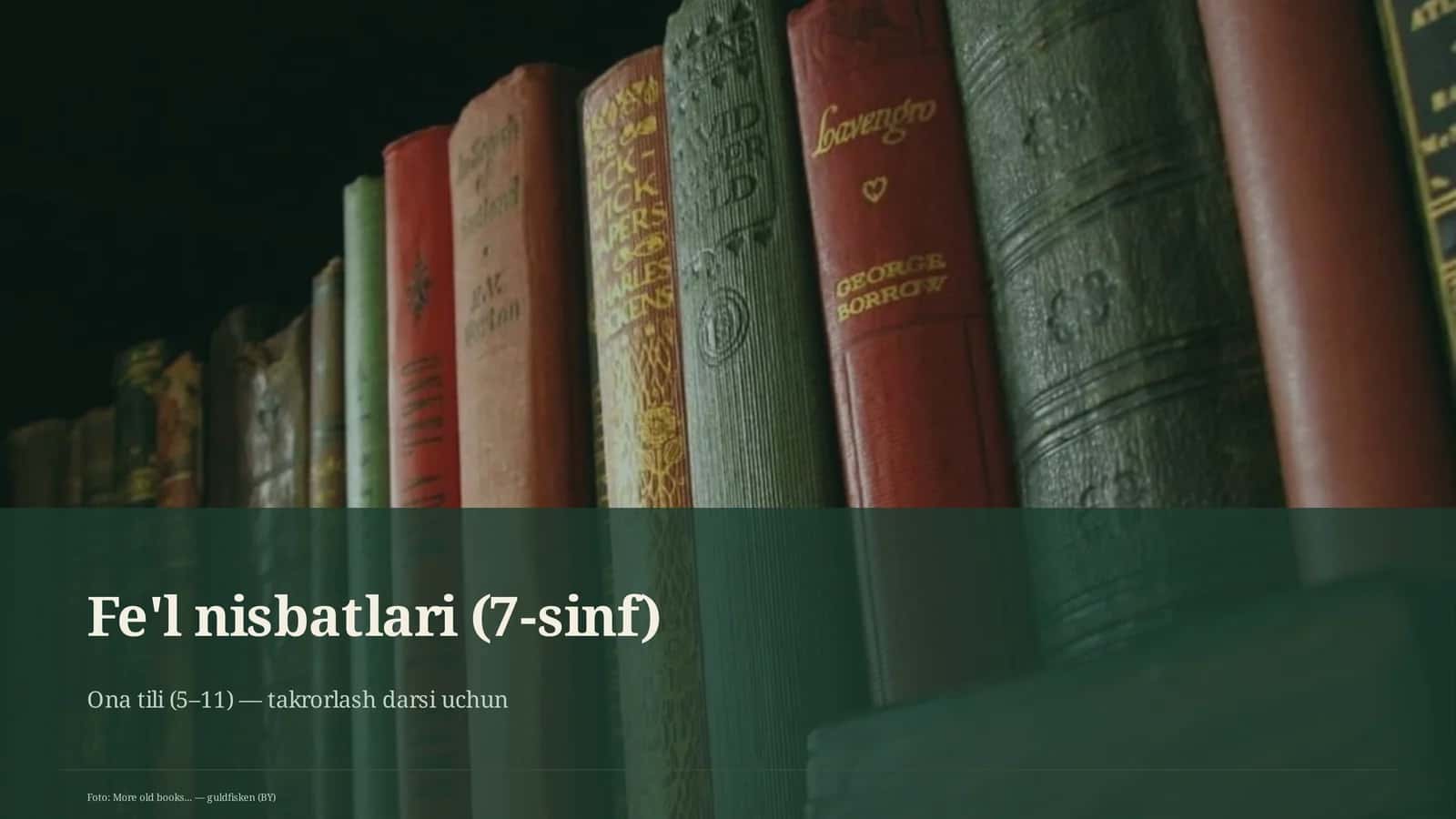 Fe'l nisbatlari (7-sinf) 1