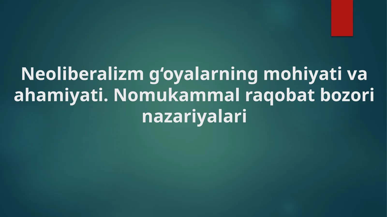 Neoliberalizm 1