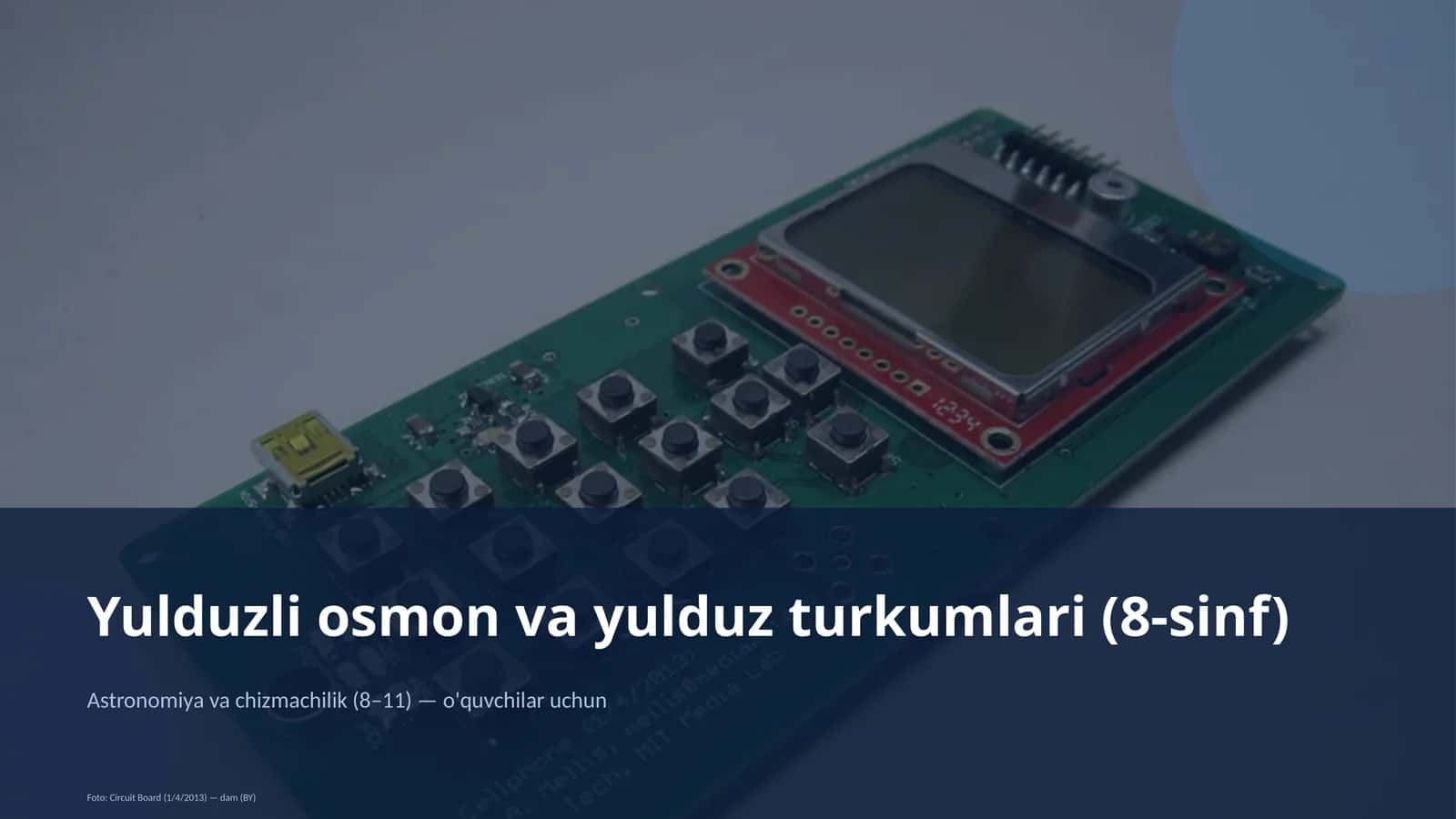 Yulduzli osmon va yulduz turkumlari (8-sinf) 1