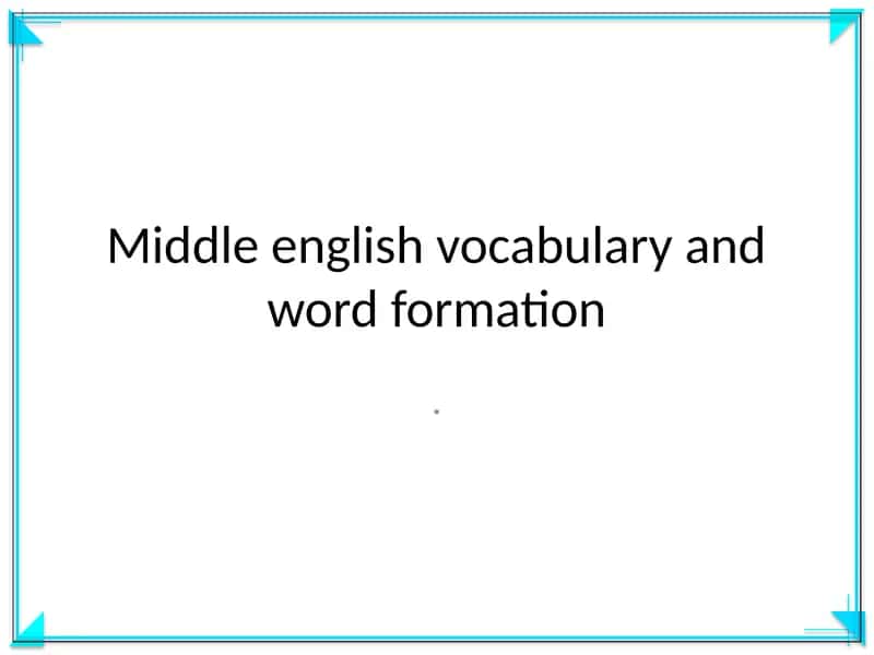 O'rtacha ingliz tilini vocabulyari va so'z shaklli 1