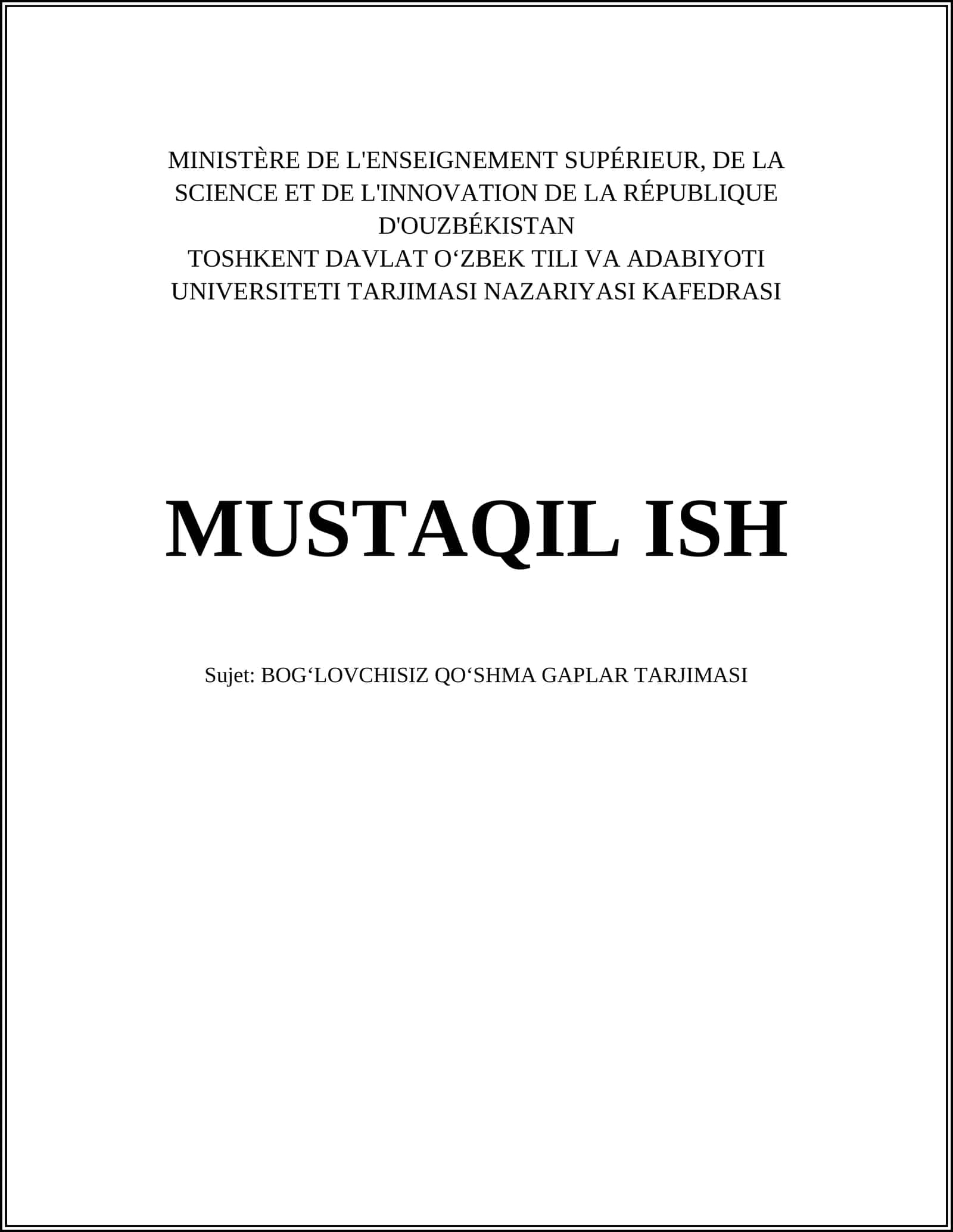Qoʻshma gaplar tarjimasi 1