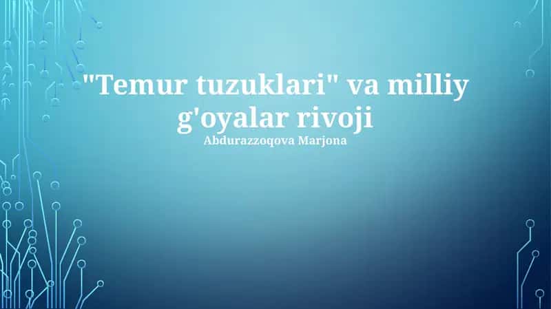Temur tuzuklari 1