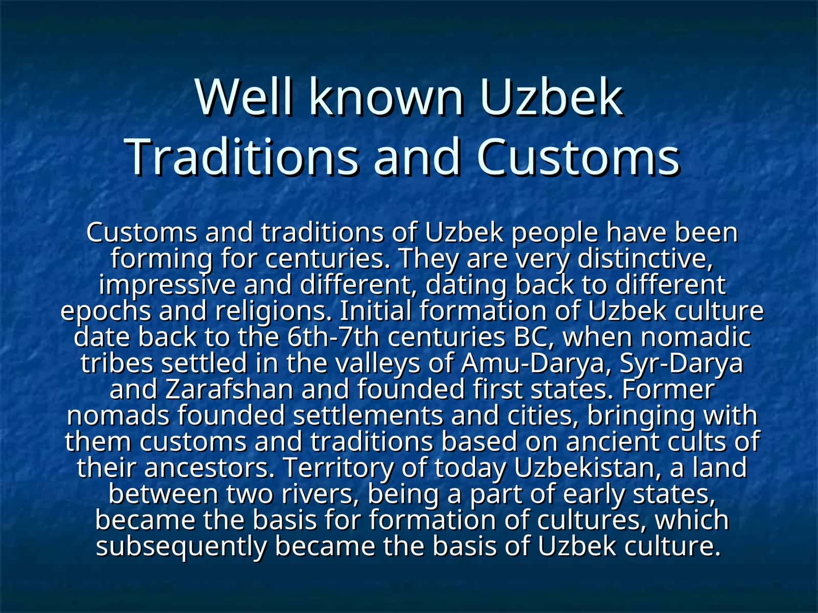 Uzbek Traditions and Customs 1