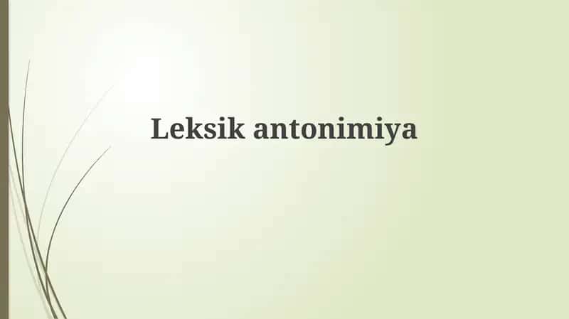 Leksikantonimiya 1