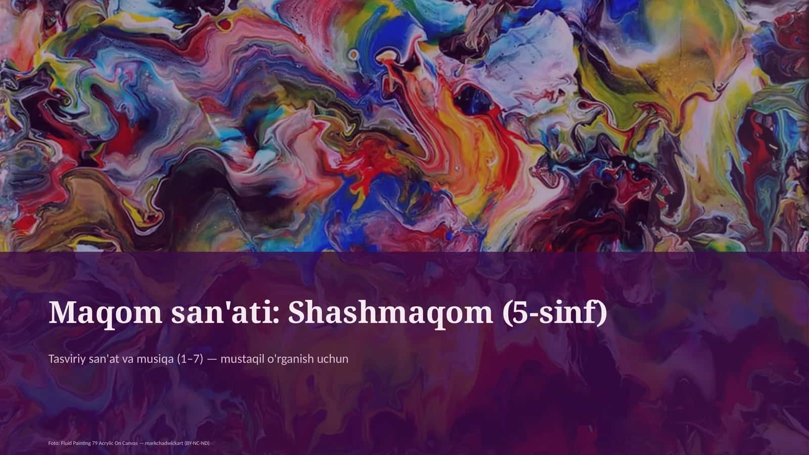 Maqom san'ati: Shashmaqom (5-sinf) 1