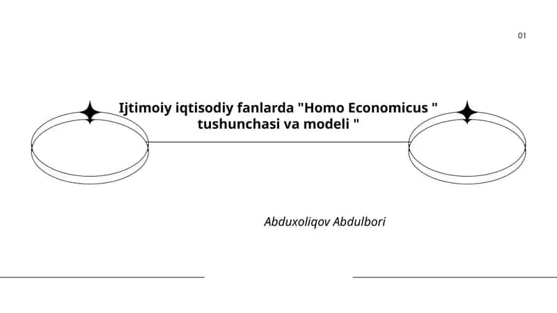 "Homo Economicus" tushunchasi va modeli 1