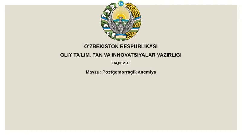 Postgemorragikanemiya 1