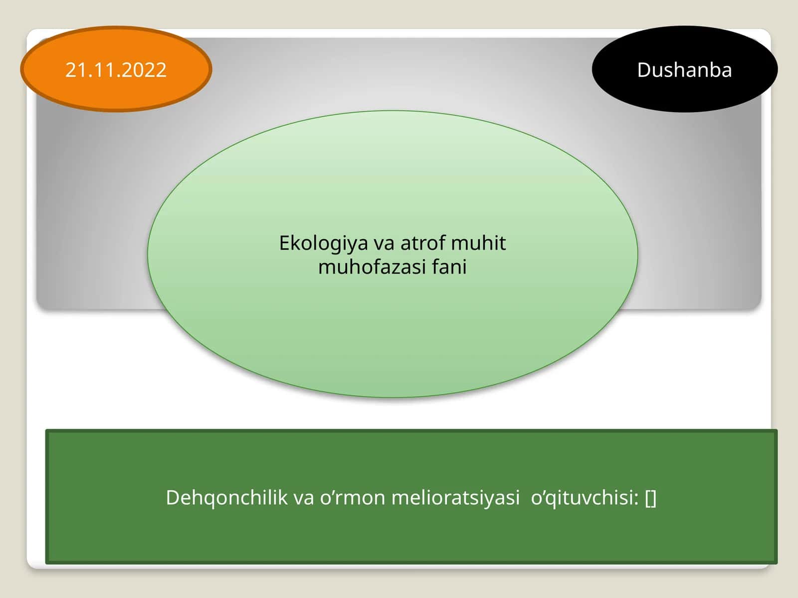 Ekologiya va atrof muhit muhofazasi fani 1