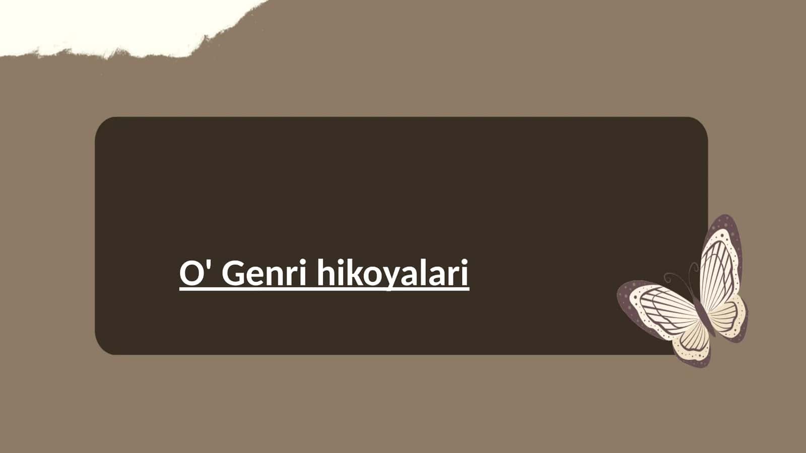 O' Genri hikoyalari 1