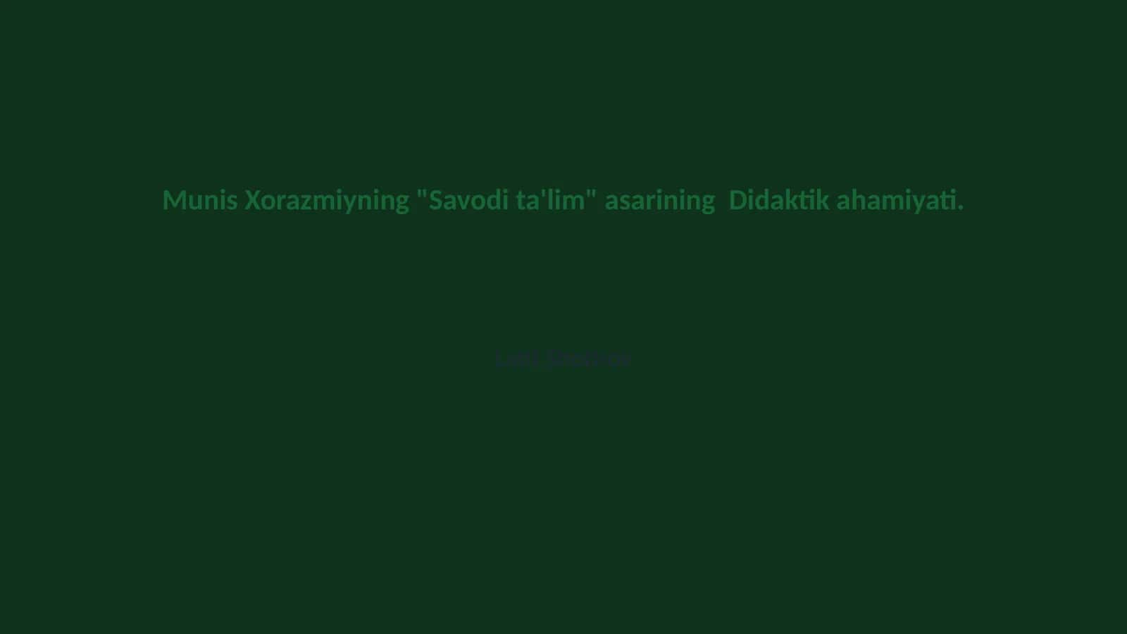 Savodi ta'lim asari 1