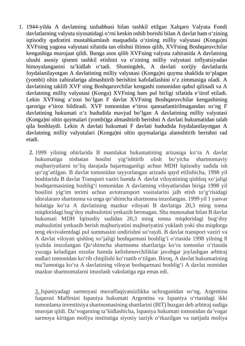 Xalqaro Valyuta Fondi va Valyuta Uning Xususiyatlari 1