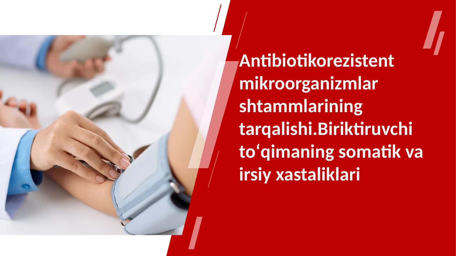 Antibiotikorezistent mikroorganizmlar shtammlarining tarqalishi.Biriktiruvchi toʻqimaning somatik va 1