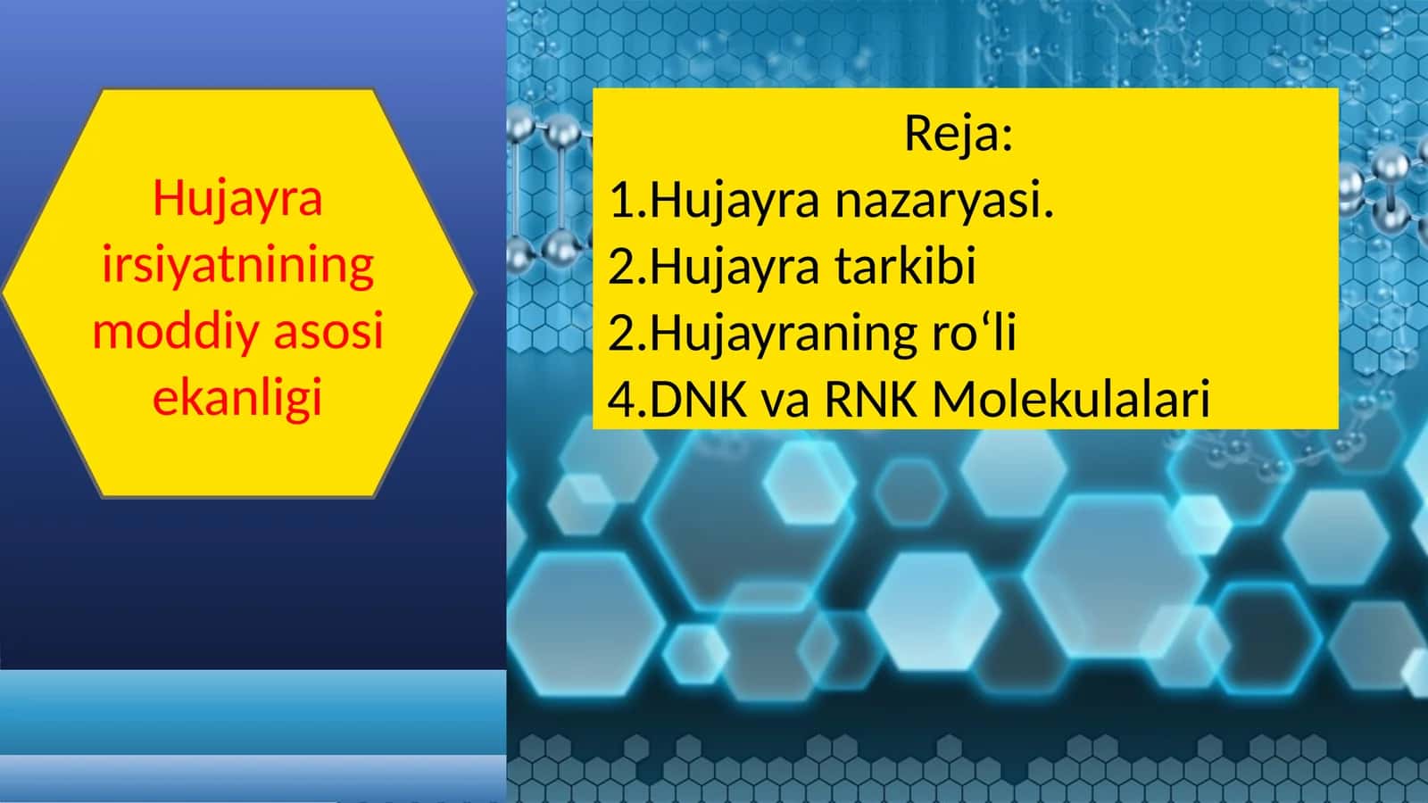 Hujayra tarkibi 1
